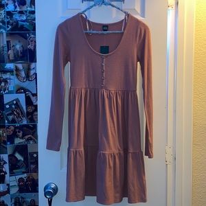 blush colored target brand long sleeve dress